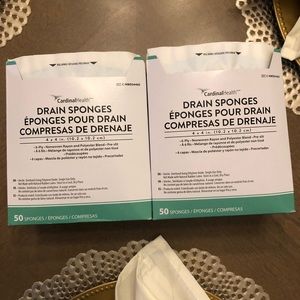 100 Cardinal Health 4 x 4 6 Ply 2 Pack Medical Drainage Sponges
